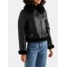 Women’s Aviator Cropped Shearling Leather Jacket Women’s Aviator Cropped Shearling Leather Jacket
